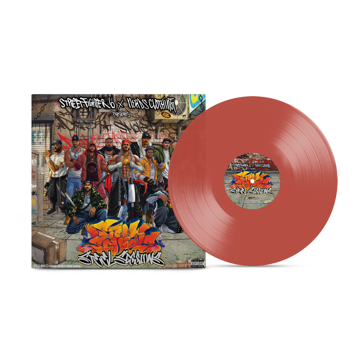 Street Fighter 6 x NERDS Clothing Presents: Steel Sessions Soundtrack on Translucent Red Vinyl